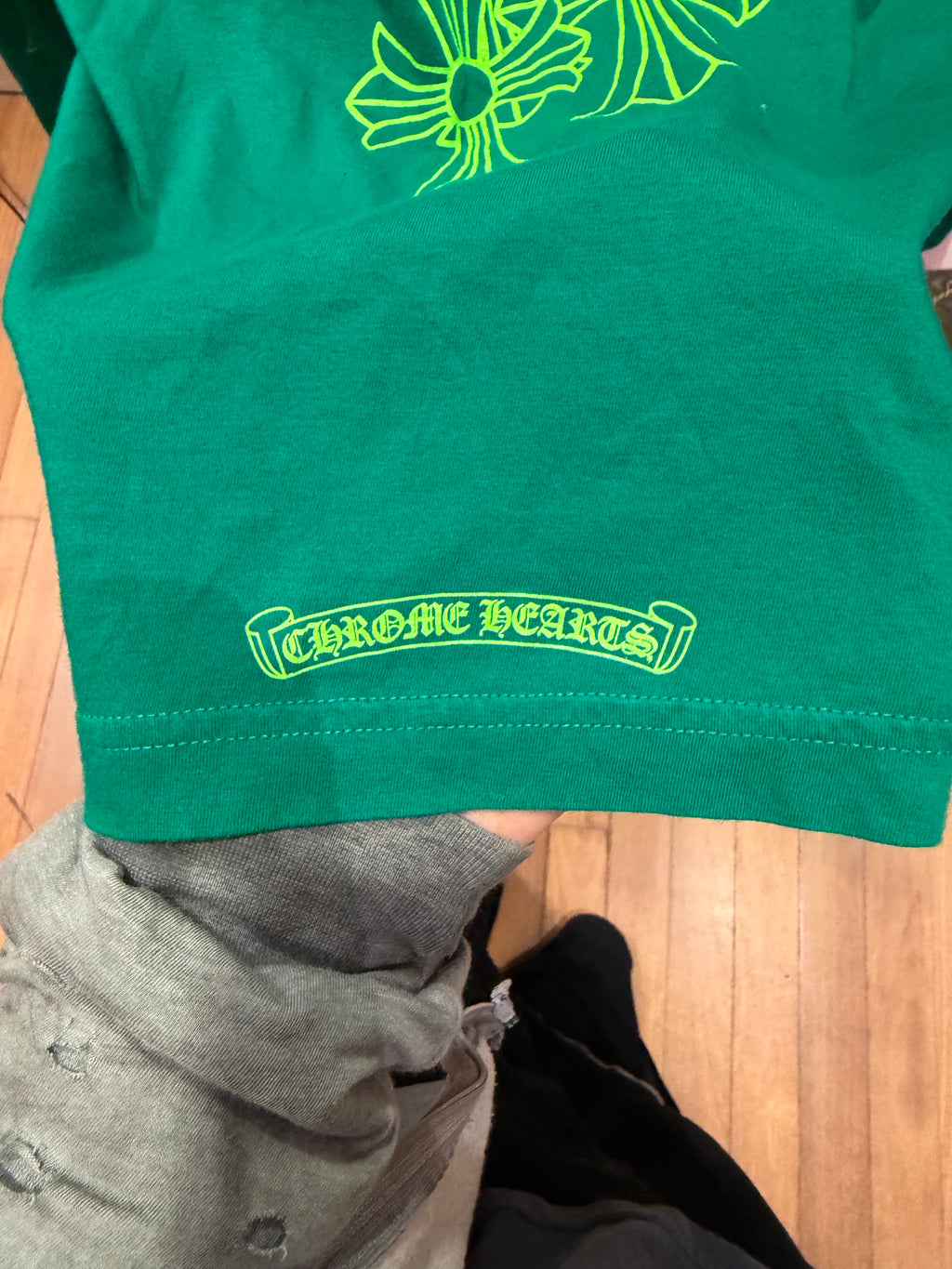 Chrome Hearts Cemetery Cross LS - Green