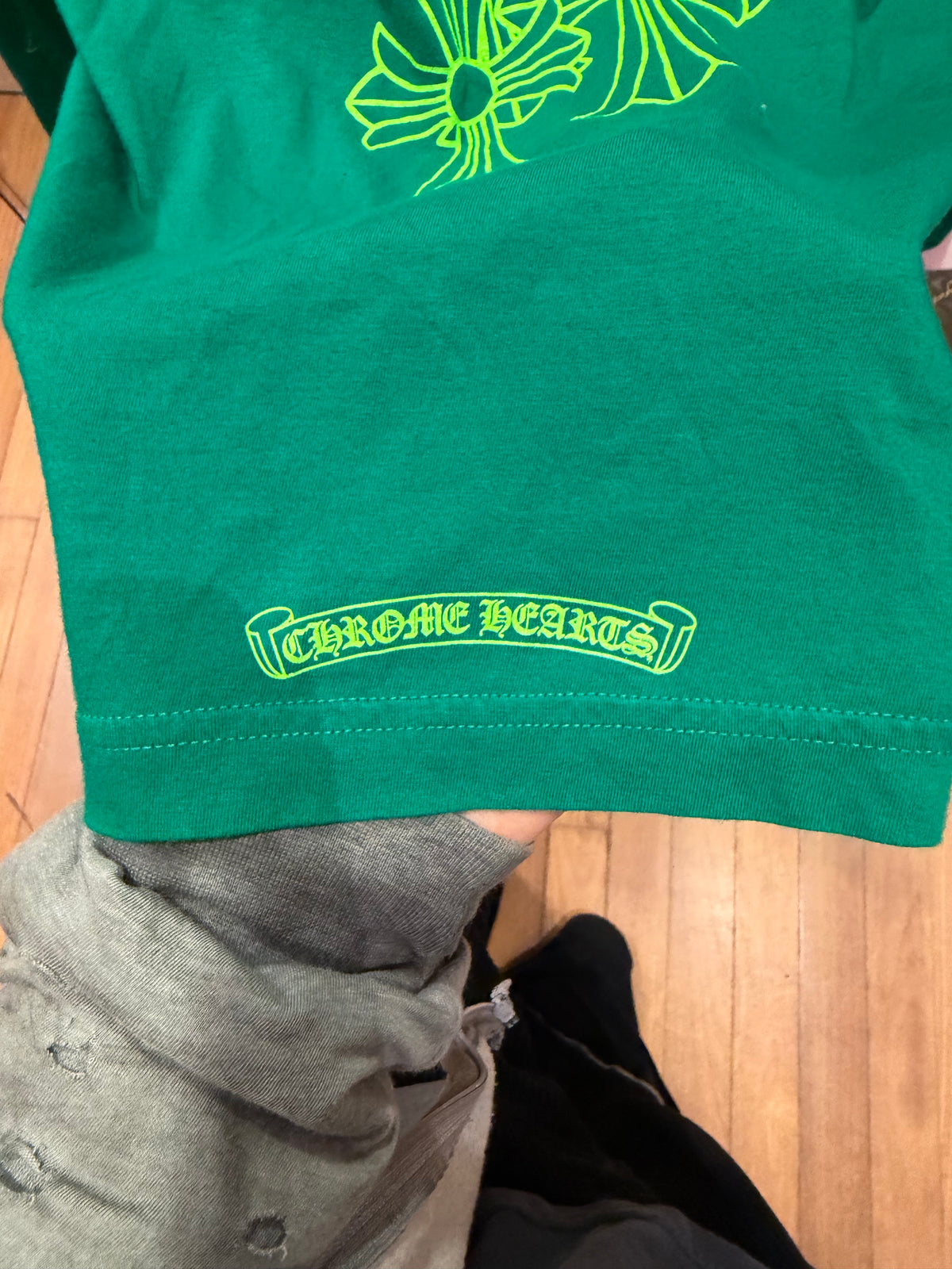 Chrome Hearts Cemetery Cross LS - Green