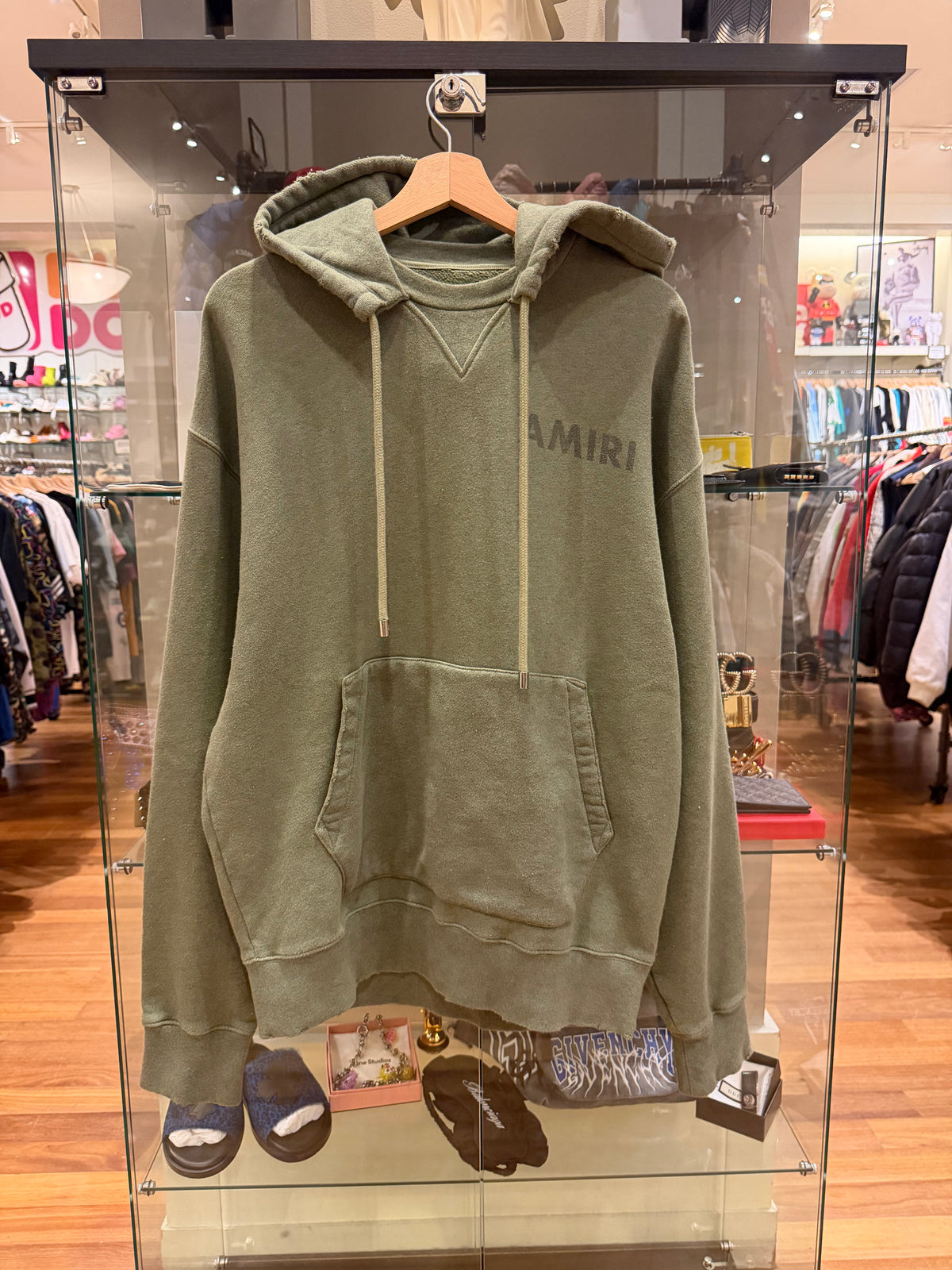 Amiri stencil logo oversized hoodie