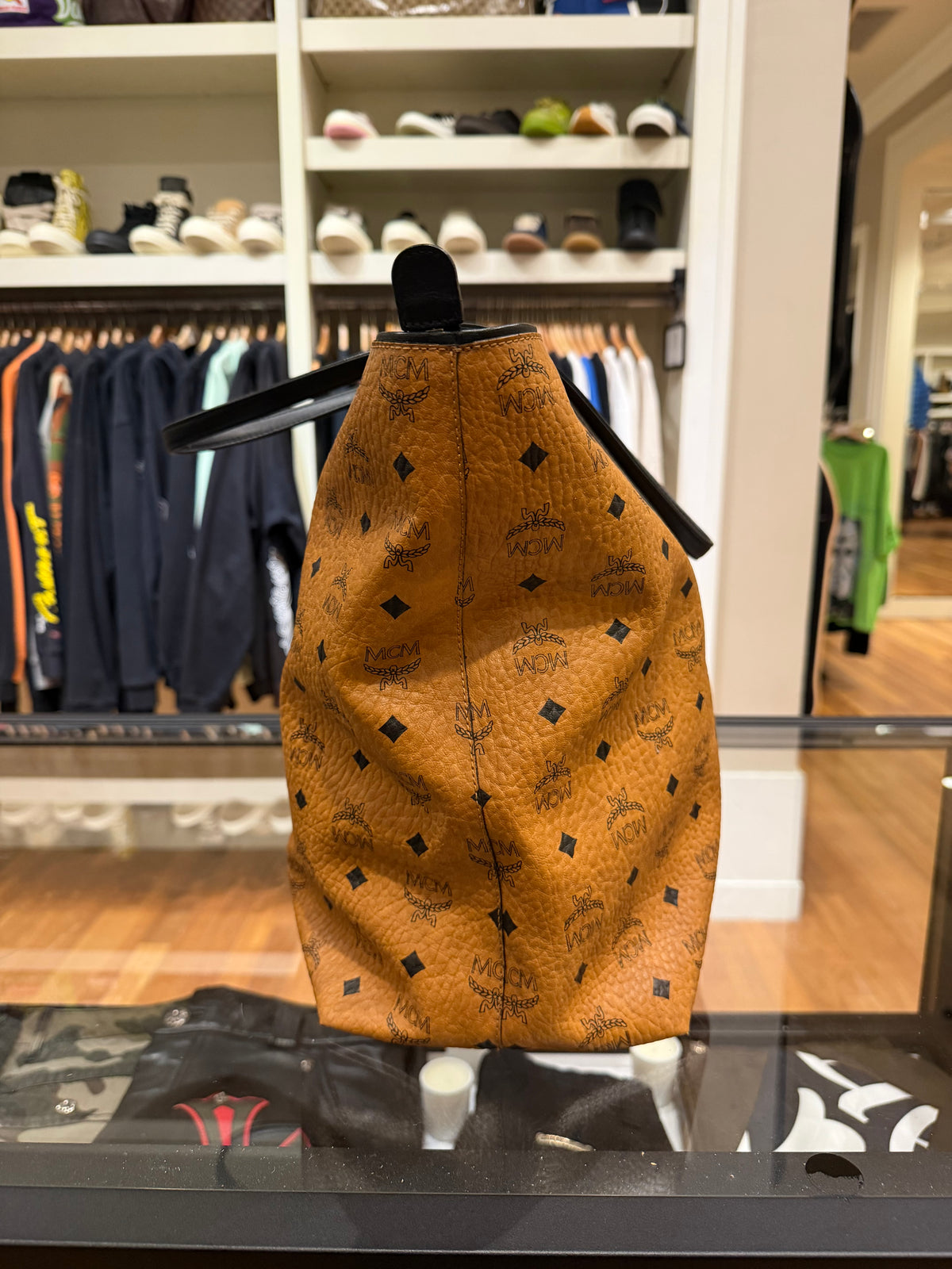 MCM Visetos Tote Bag - Orange