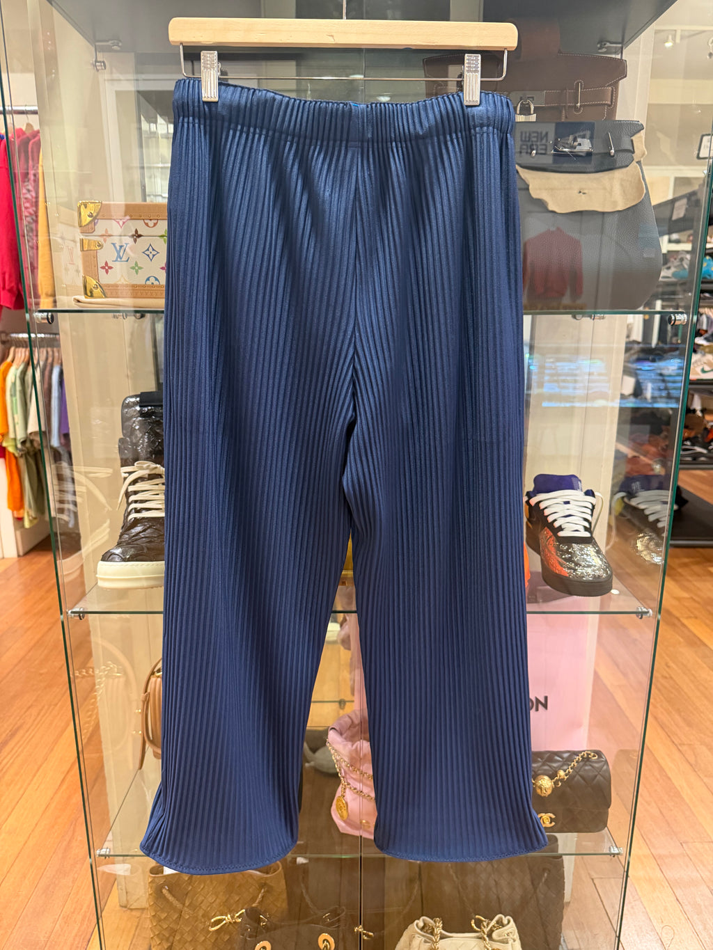 Issey Miyake Homme Plissé Pleated Pants - Navy
