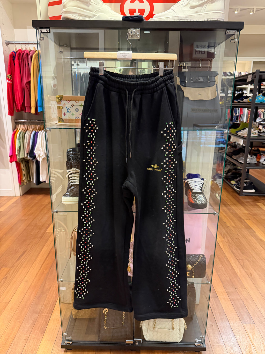 HMDD Crystal Embellished Sweatpants - Black