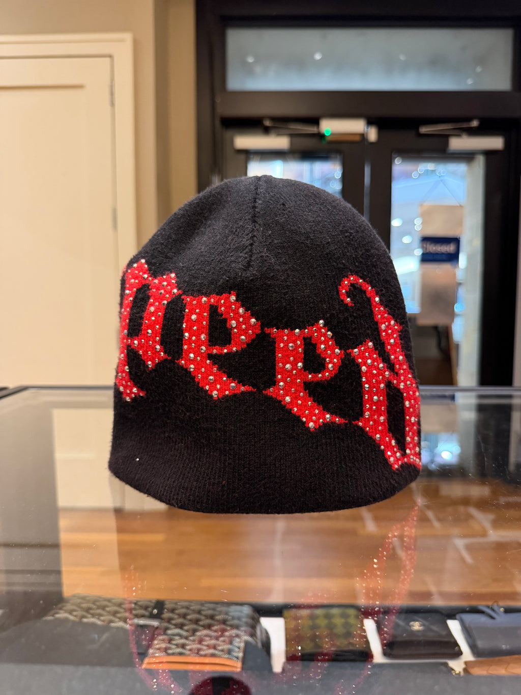 Godspeed OG Logo Studded Beanie - Black/Red