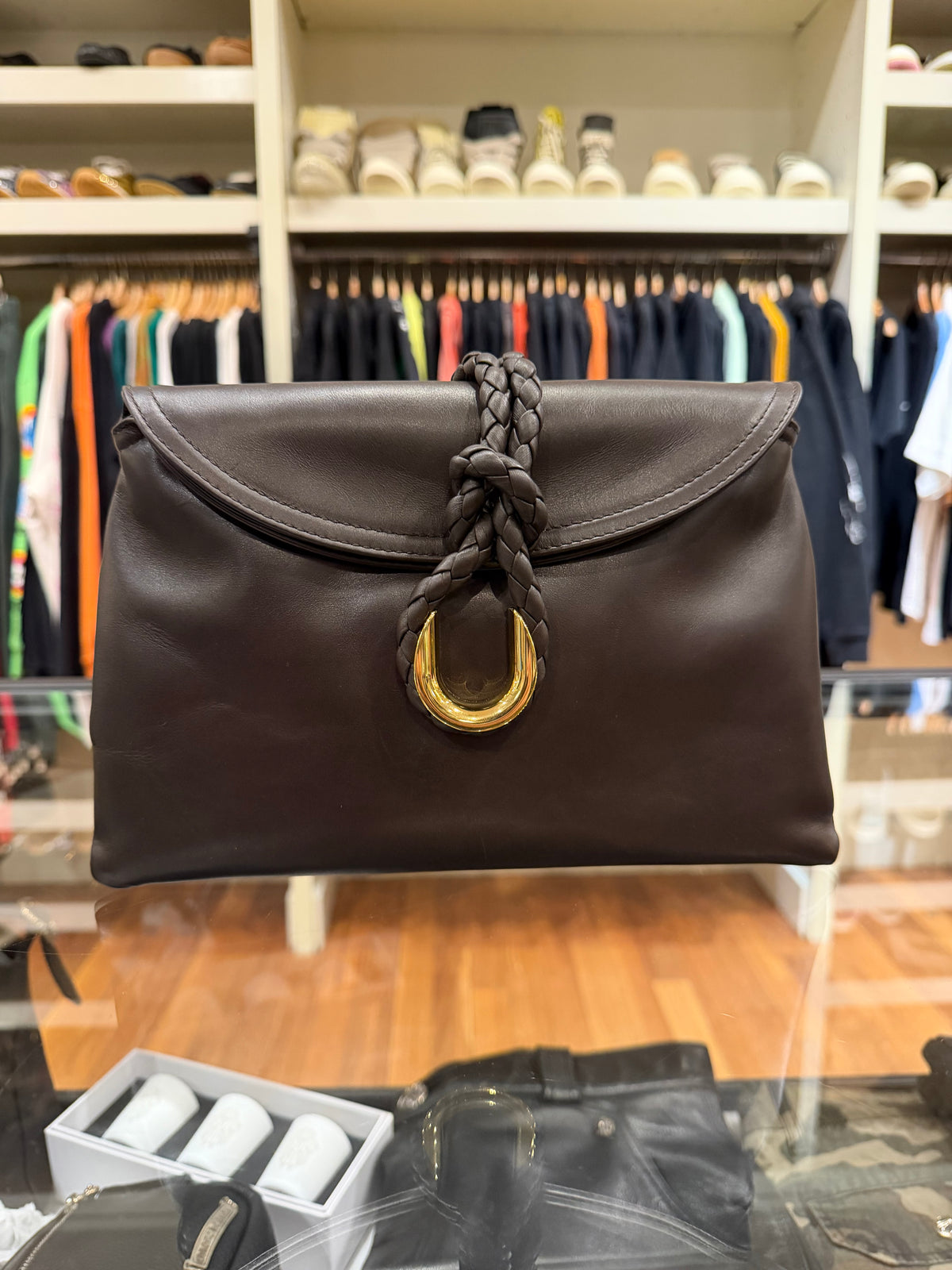 Bottega Veneta Liberta Small Fondant Brown