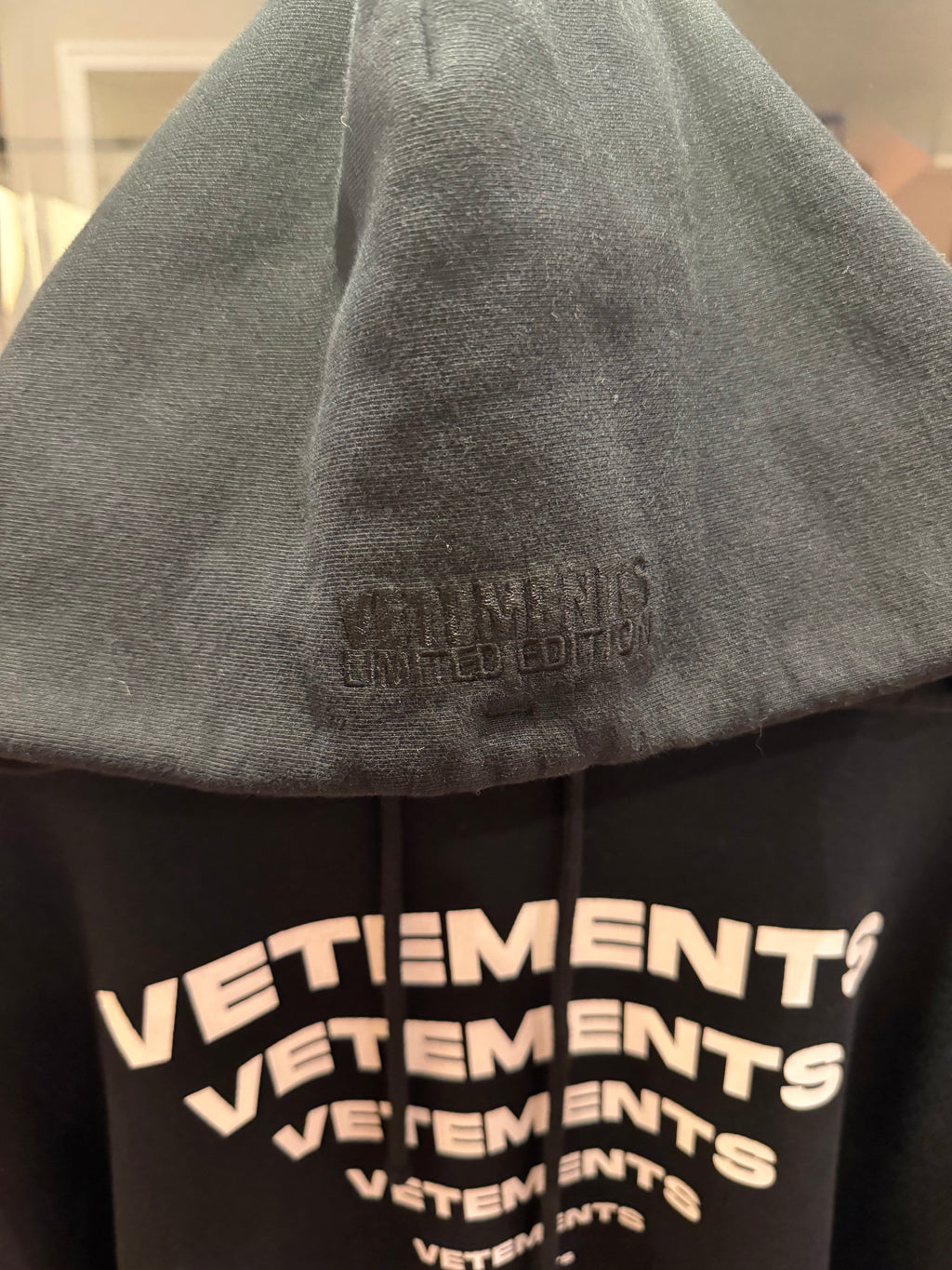 Vetements Pyramid Logo Hoodie - Black