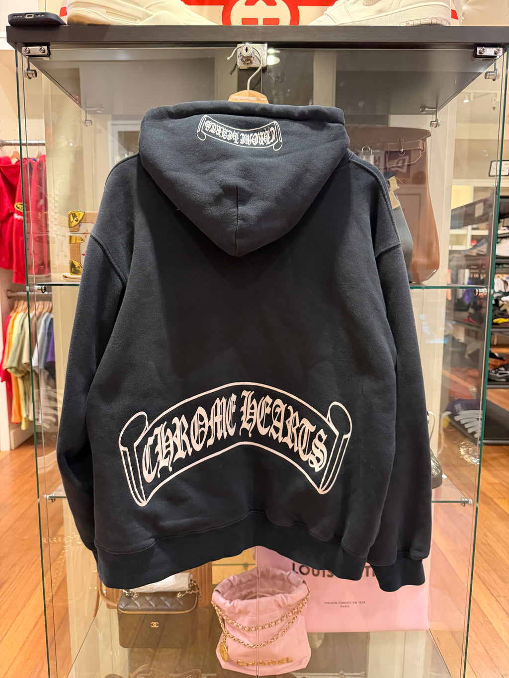 Vintage Chrome Hearts Scroll Thermal Lined Zip Up - Black