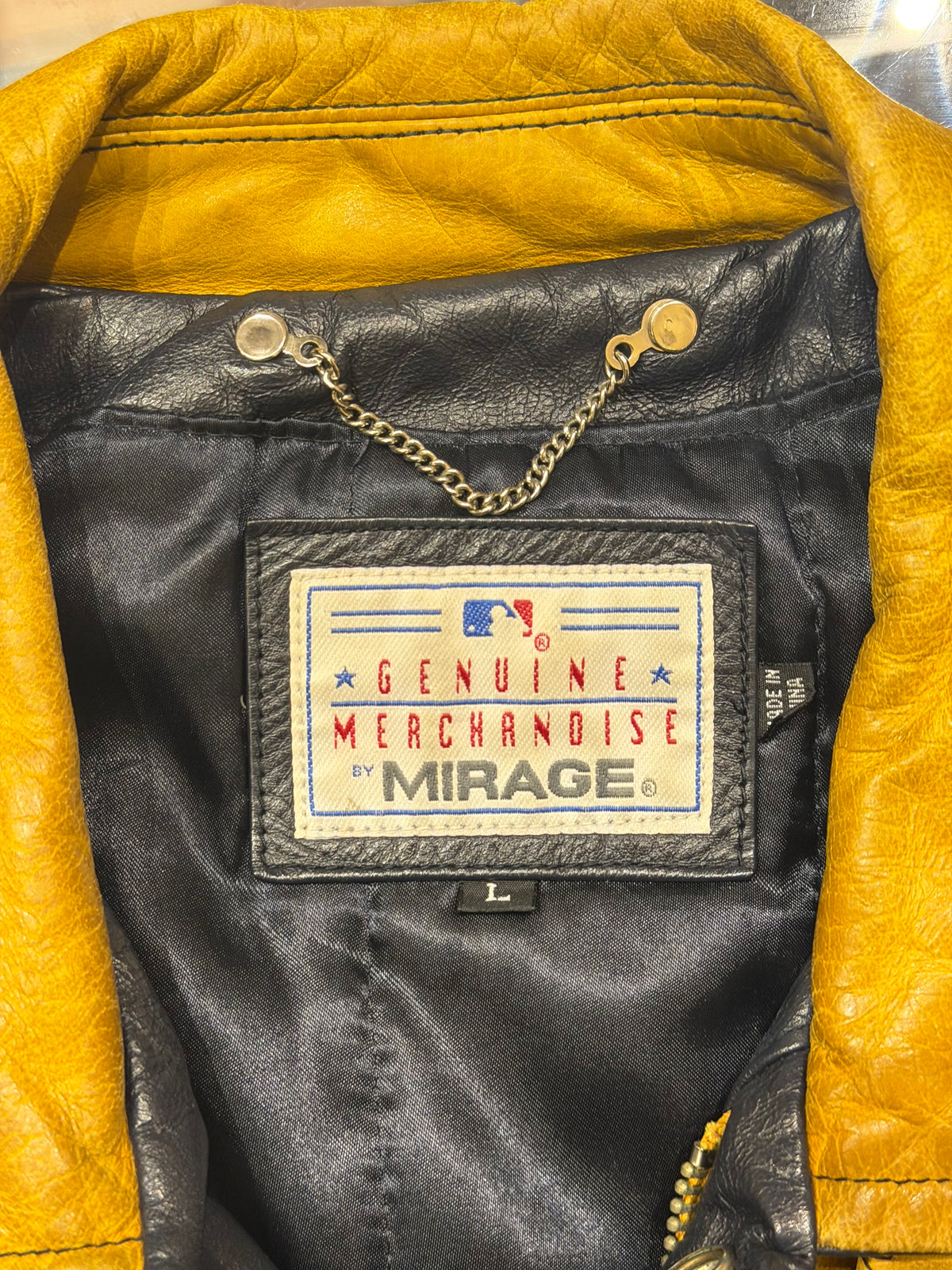 Vintage Mirage NY Yankees High Grain Leather Jacket