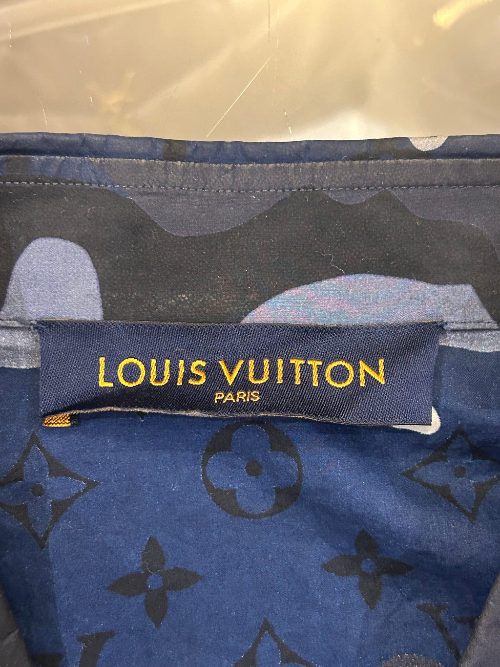 Louis Vuitton Camo DNA Button Down Shirt - Blue