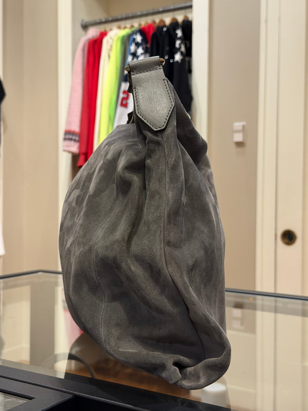 Jimmy Choo Ana Suede Hobo Bag