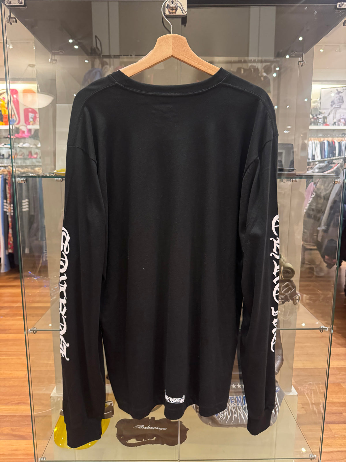 Chrome Hearts Neck Print LS Shirt - Black