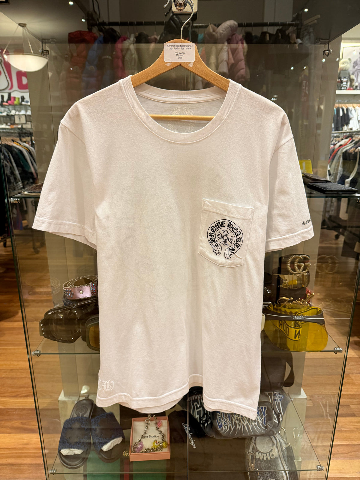 Chrome Hearts Horseshoe Logo Pocket Tee - White