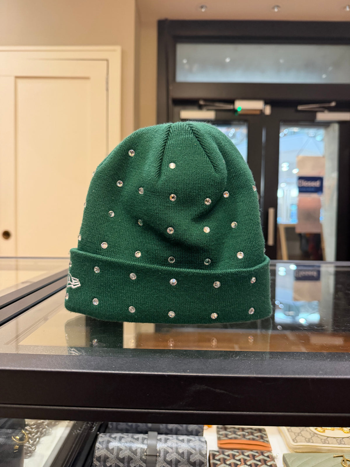 Supreme x New Era Rhinestone Beanie - Green