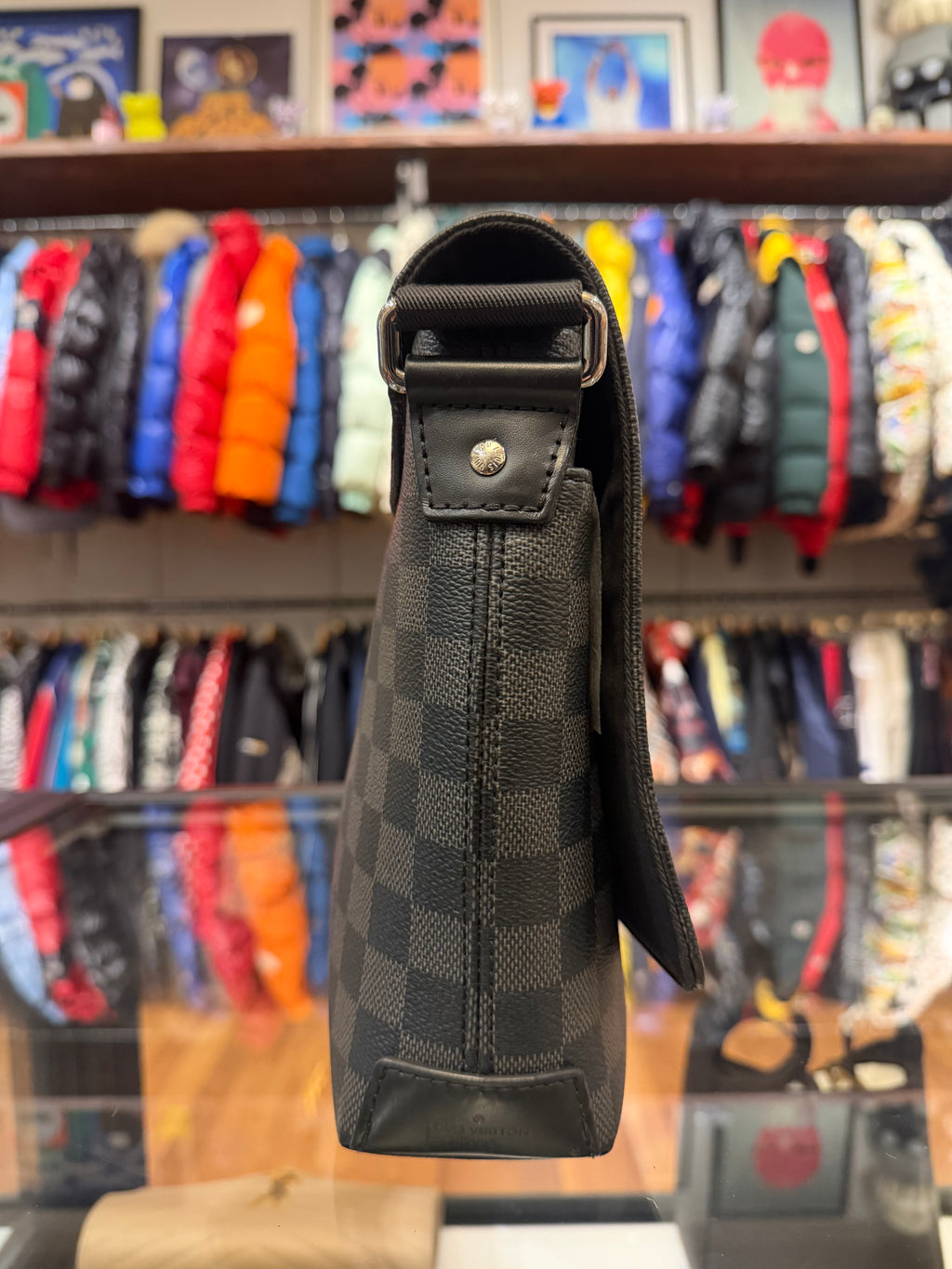 Louis Vuitton Damier Leather Messenger Bag