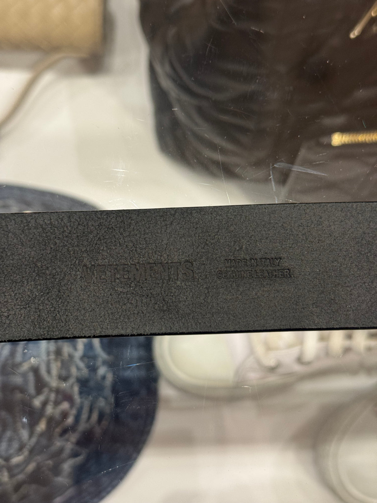 Vetements Leather Paperclip Belt