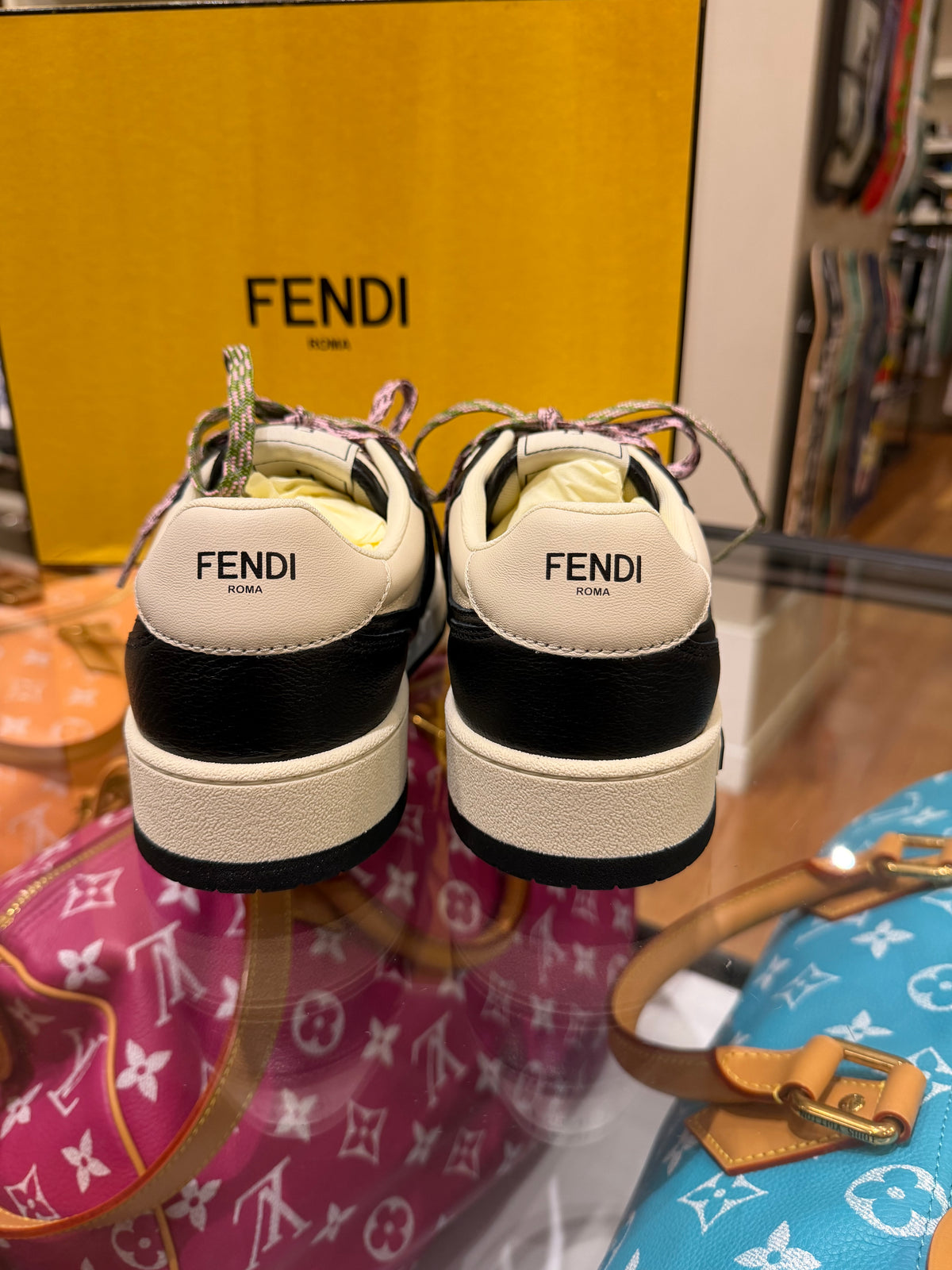 Fendi Match FF Low Top Sneakers - Black/White