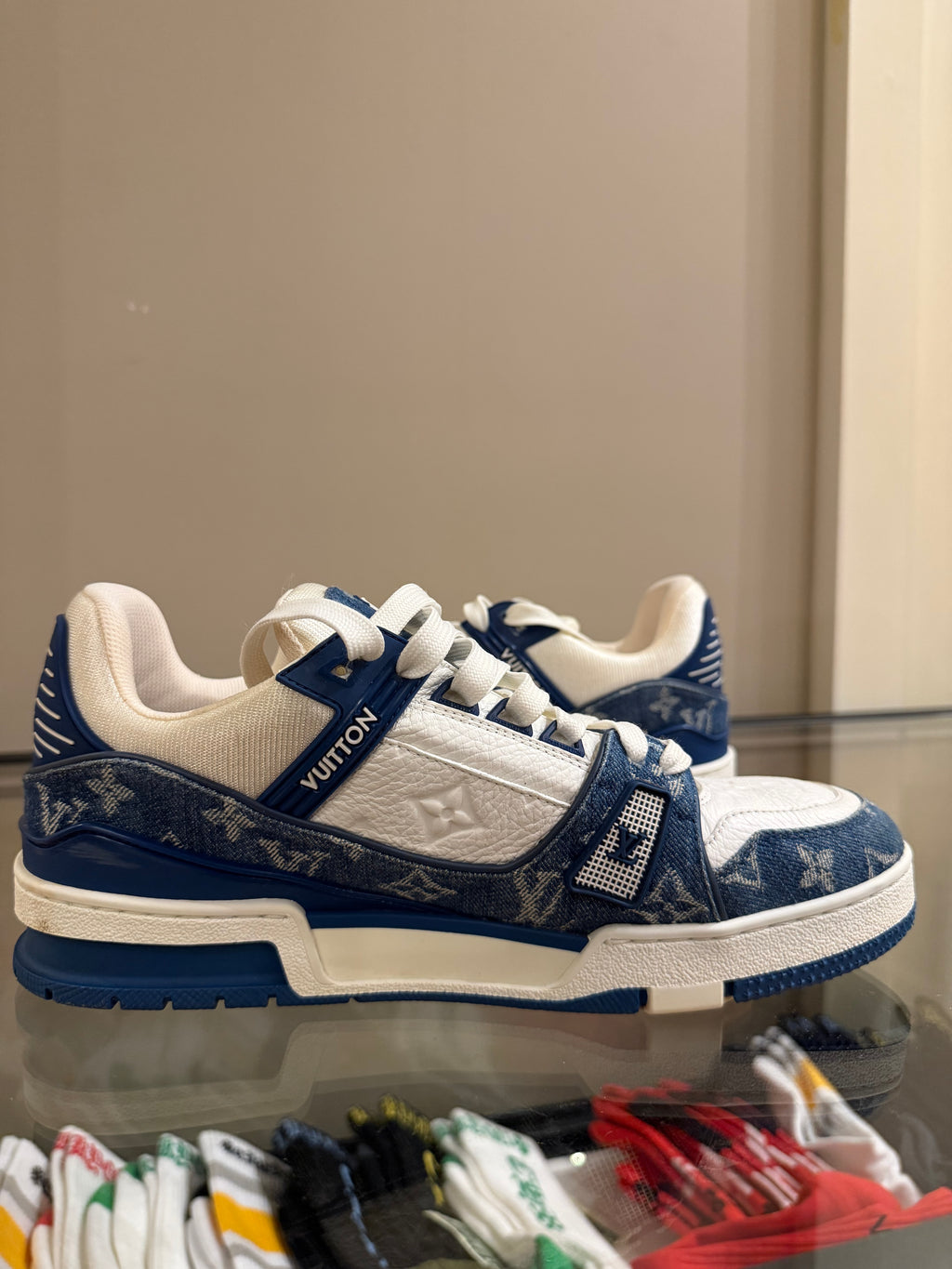 Louis Vuitton LV Trainer-Monogram Blue Denim