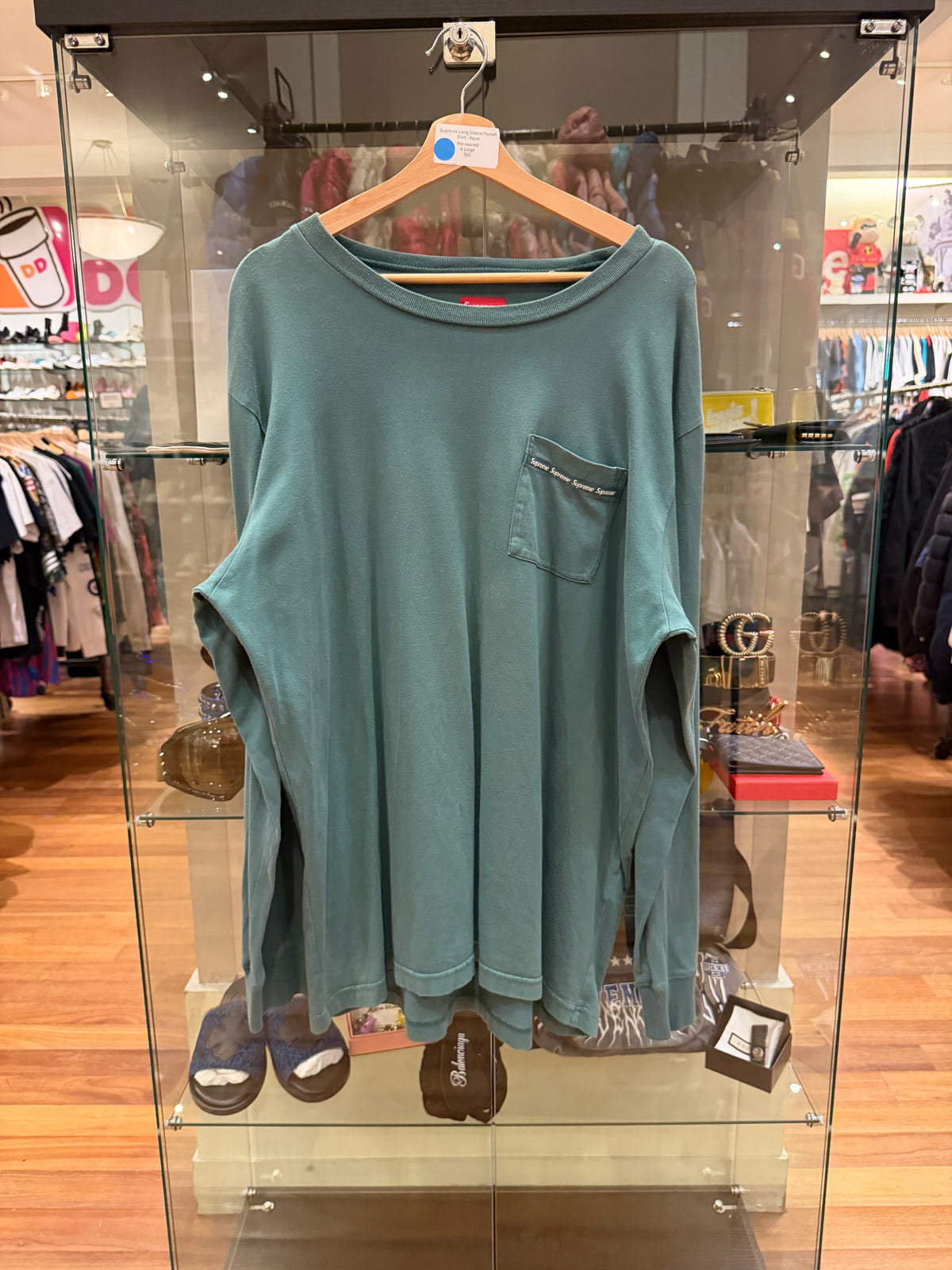 Supreme Long Sleeve Pocket
Shirt - Aqua