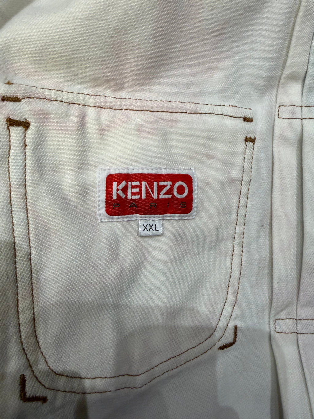 Kenzo Drawn Varsity Jacket - White