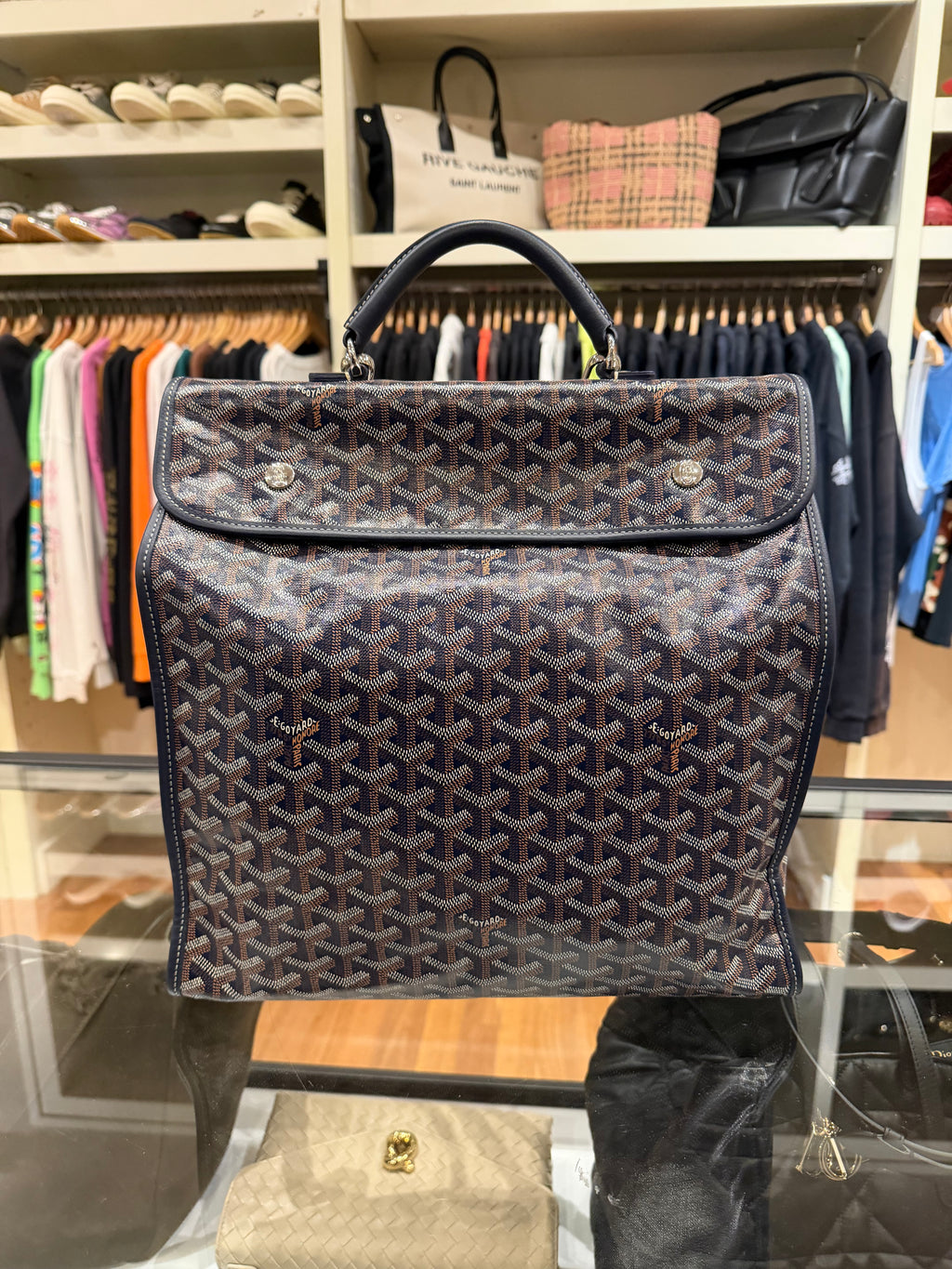 Goyard Saint Léger Backpack Navy