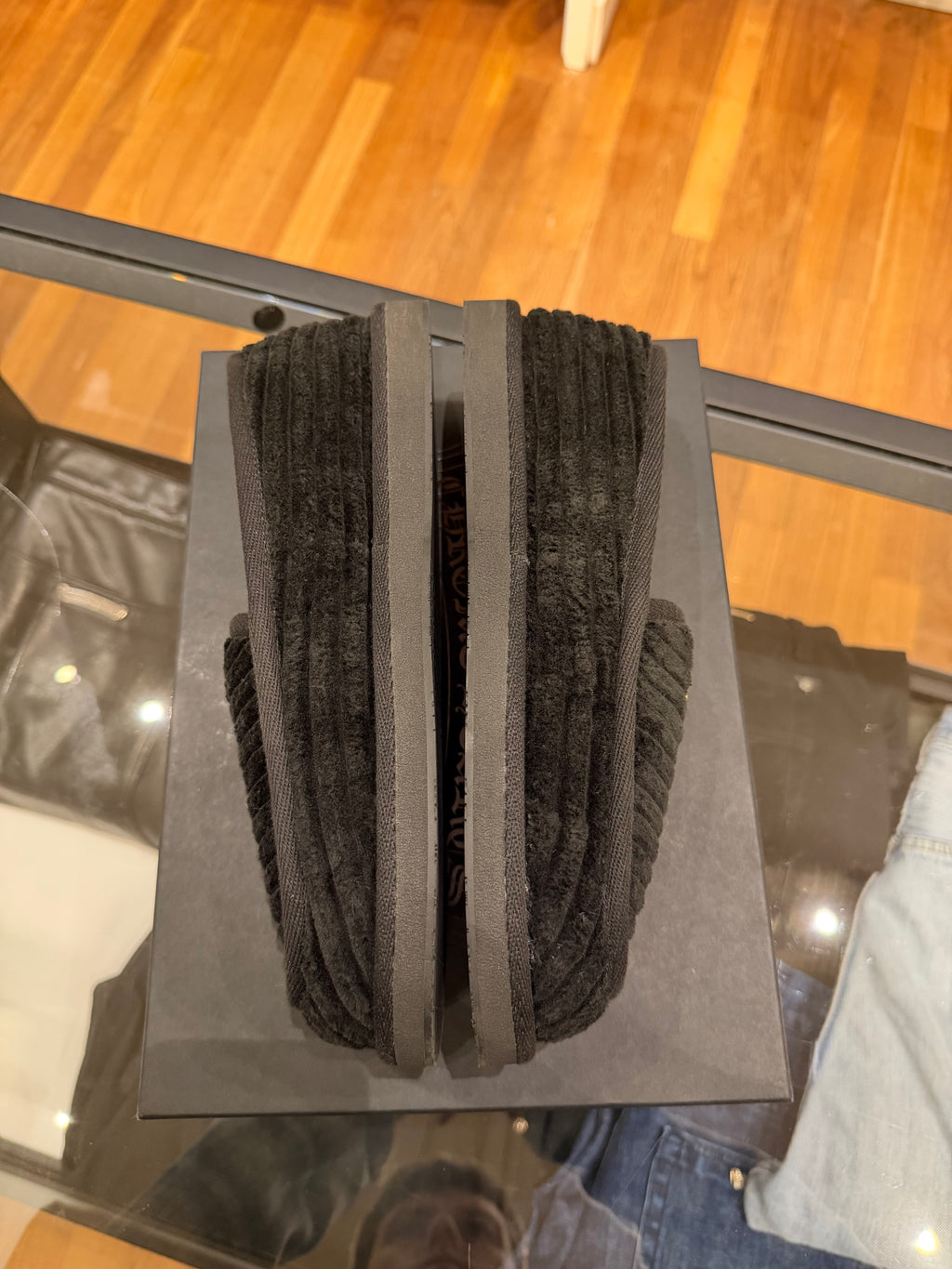 Chrome Hearts Corduroy Dagger Slipper - Black
