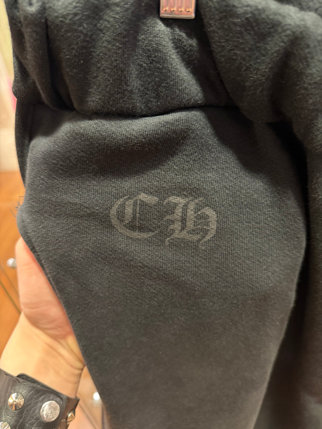 Chrome Hearts Vertical Logo Sweatpants - Black/Blue