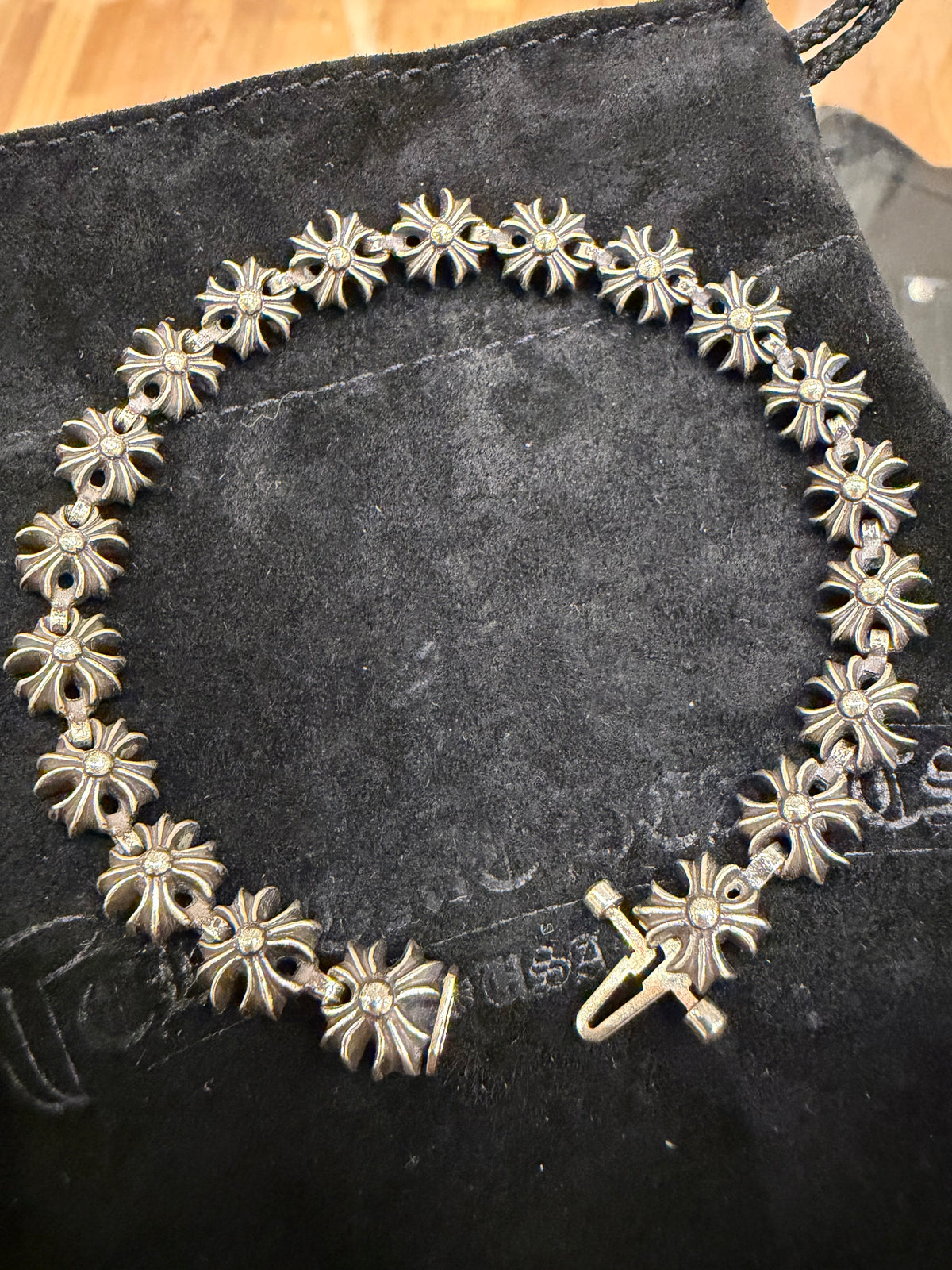 Chrome Hearts Tiny Plus Link Bracelet Silver - 8 inch