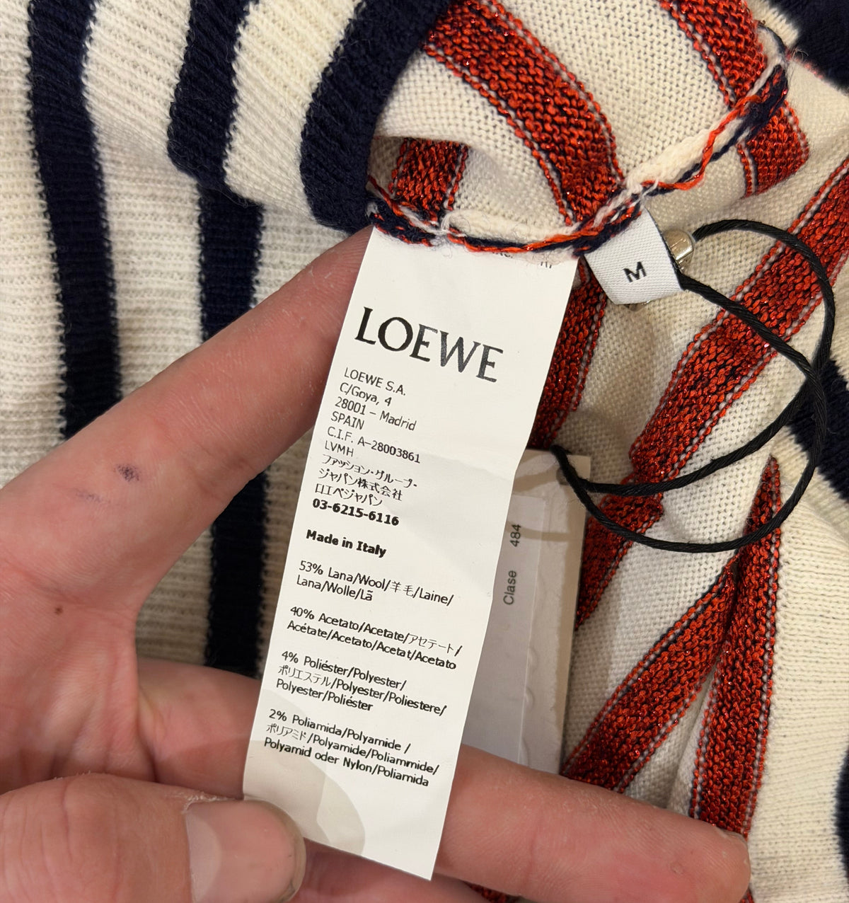 Loewe Logo Striped Sweater