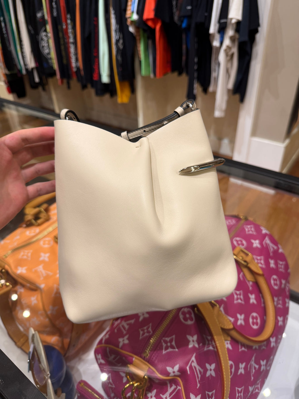 Givenchy Pinch Me Shoulder Bag Cream