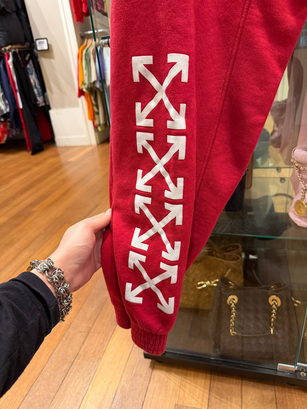 Off-White Parachute Print Joggers - Red