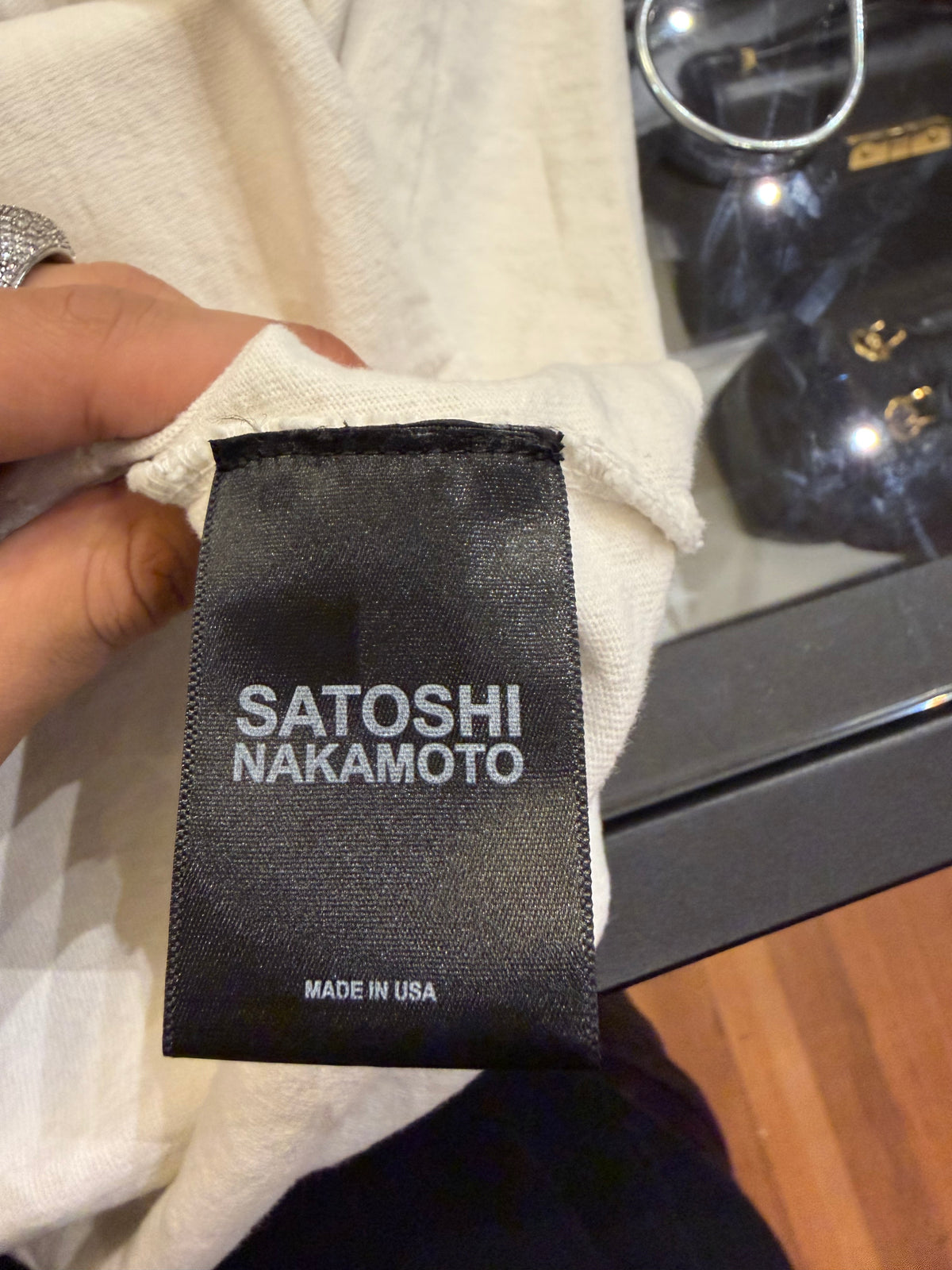 Satoshi Nakamoto Globe of Death Cuttoff Tee - White