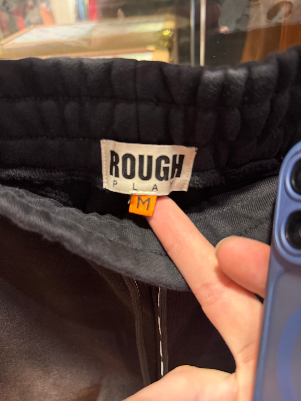 Rough Play Graphic Sweatpants - Black