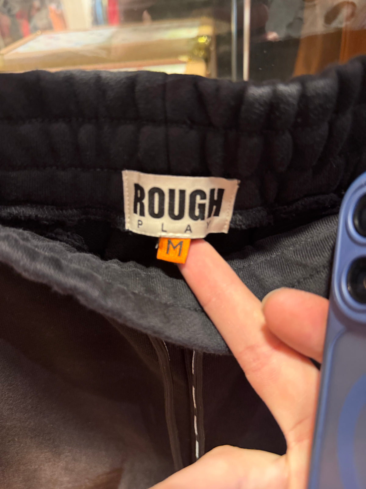 Rough Play Graphic Sweatpants - Black