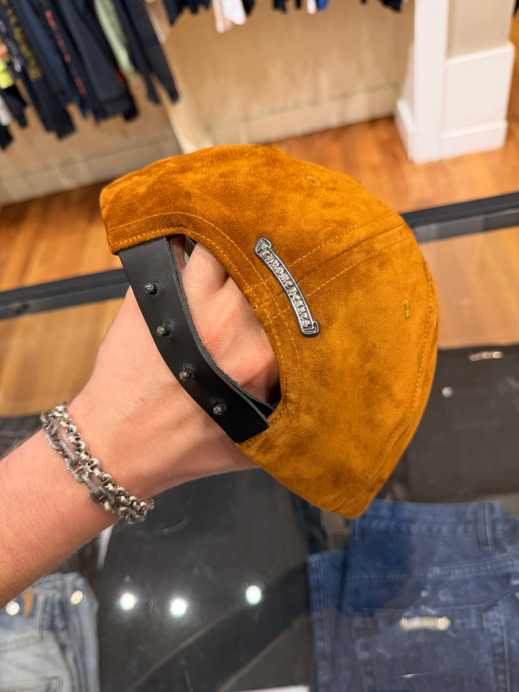 Chrome Hearts Suede Vine Dagger Hat - Camel