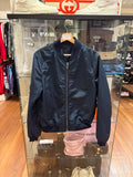 Gucci Micro-Check Zip Up Bomber Jacket - Navy