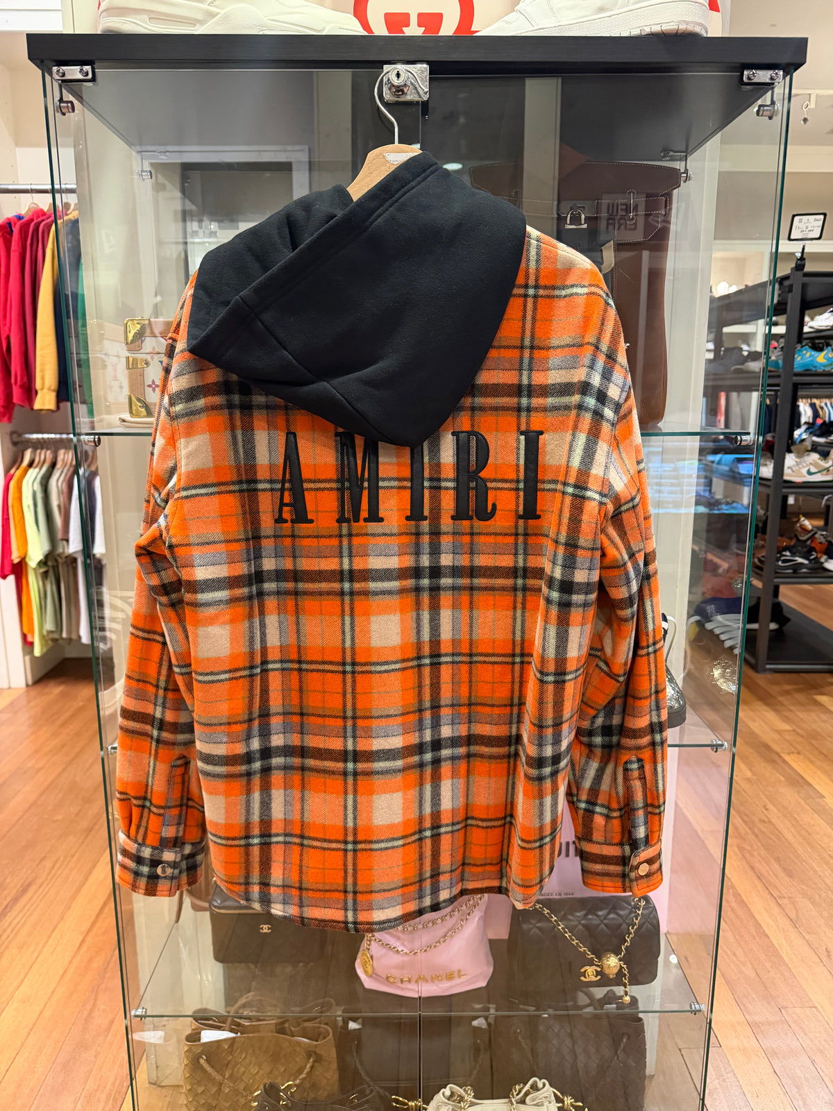 Amiri Wool Plaid Print
Overcoat - Orange / Black