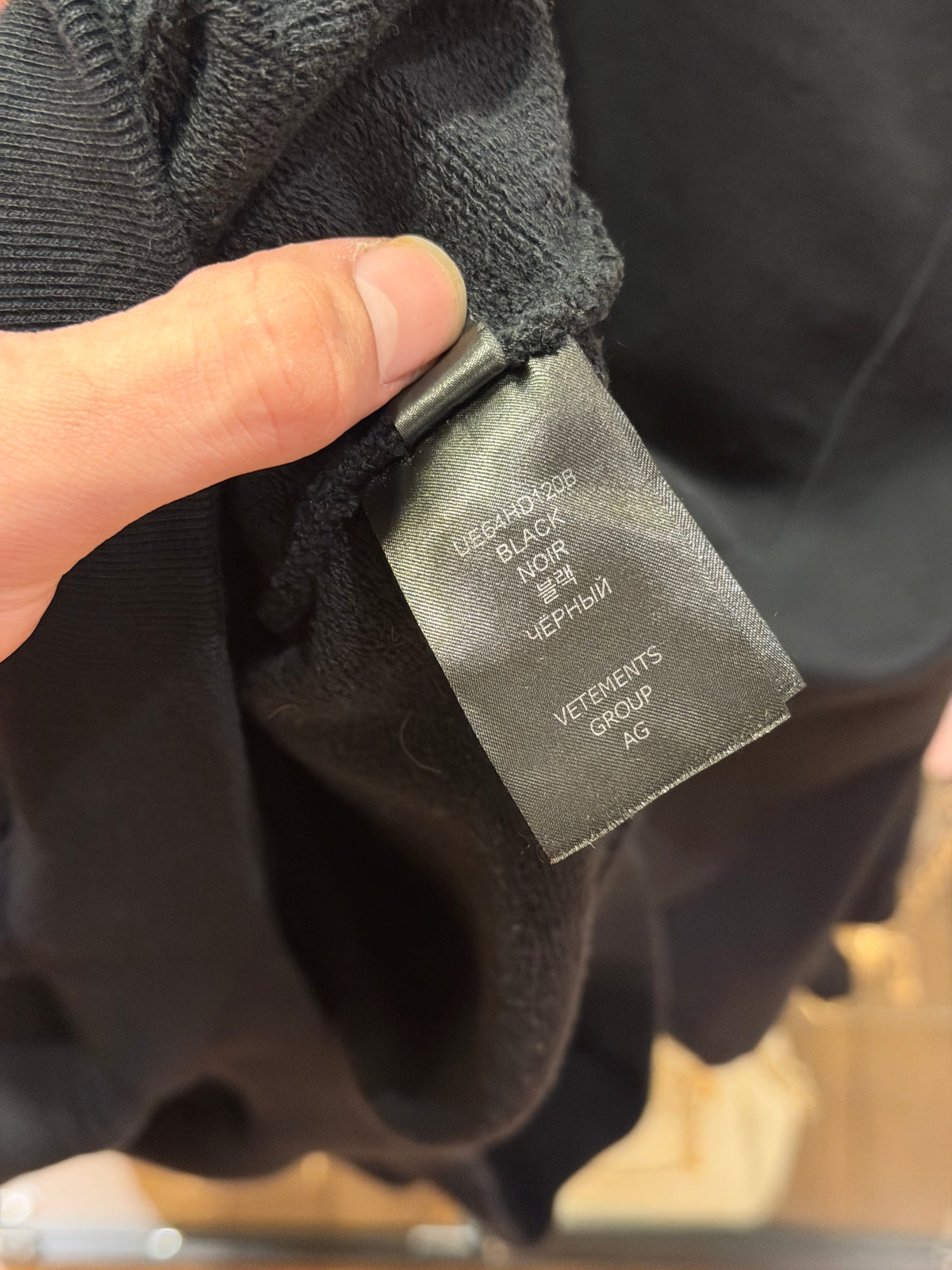 Vetements Pyramid Logo Hoodie - Black