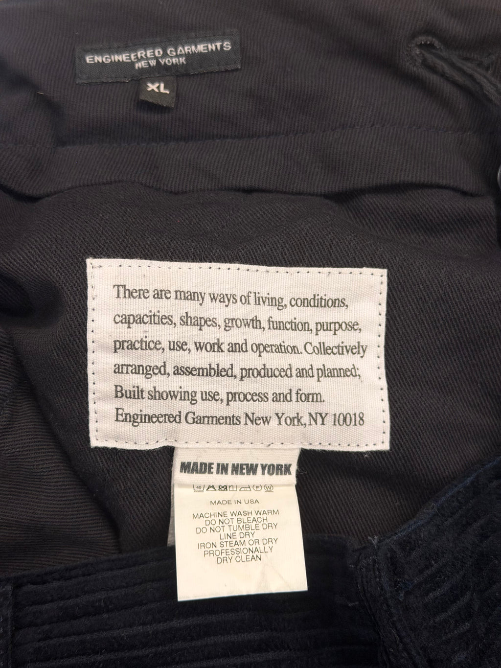 Enginereed Garments Corduroy Cargo Pants - Black