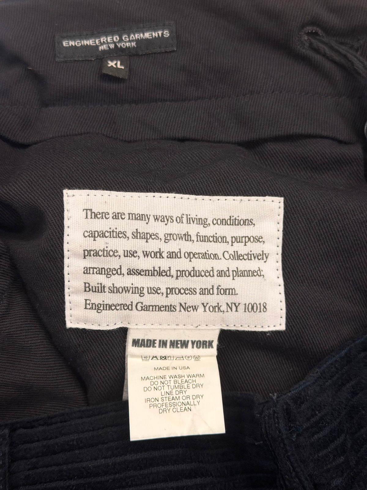 Enginereed Garments Corduroy Cargo Pants - Black