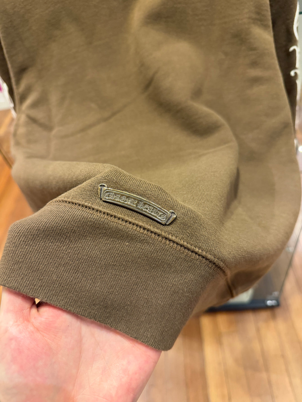 Chrome Hearts ‘Slo Ride’ Cashmere embroidered quarter zip - brown