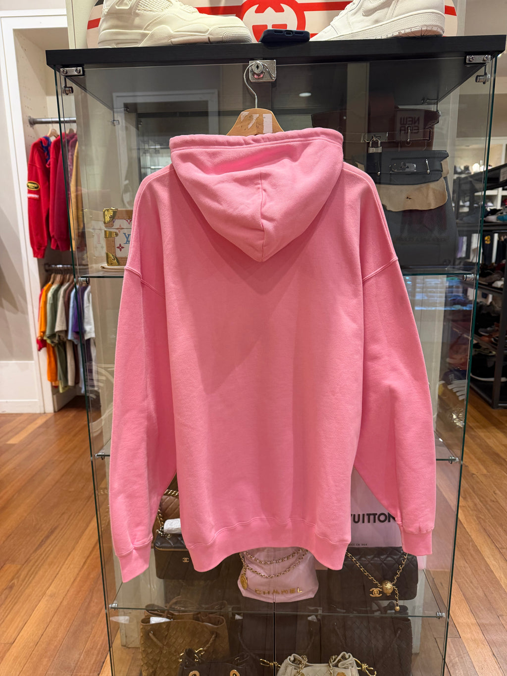 Balenciaga Rhinestone ‘Bebe’ Embellished Hoodie - Pink