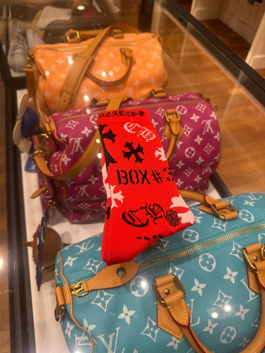 Chrome Hearts Socks - Red/Black/White (S)