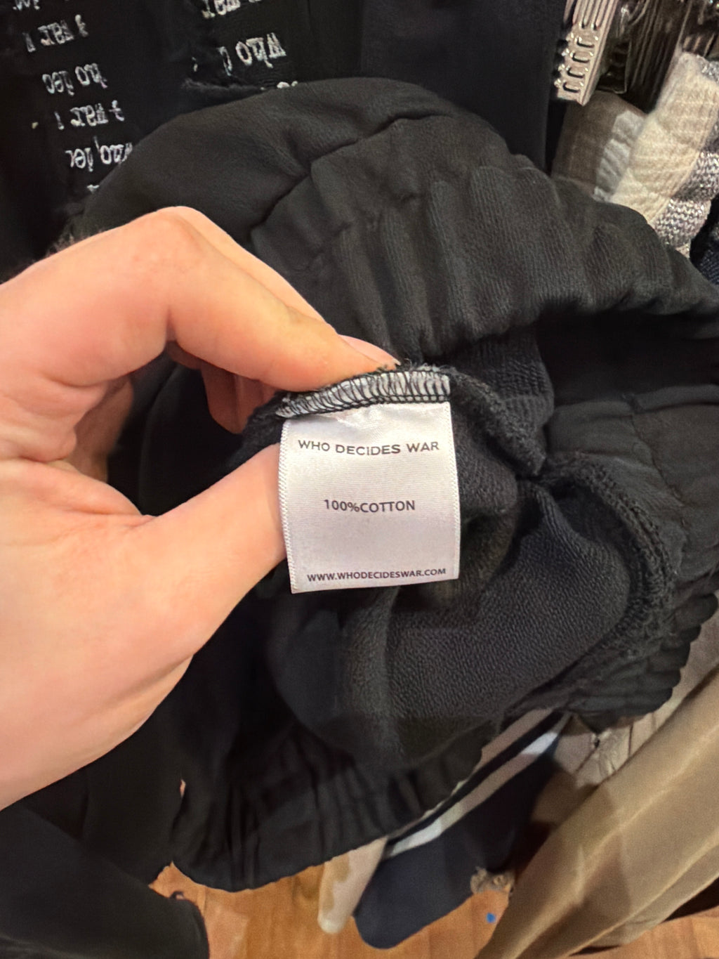 Who Decides War WDW Overlay Sweatpants - Black/White