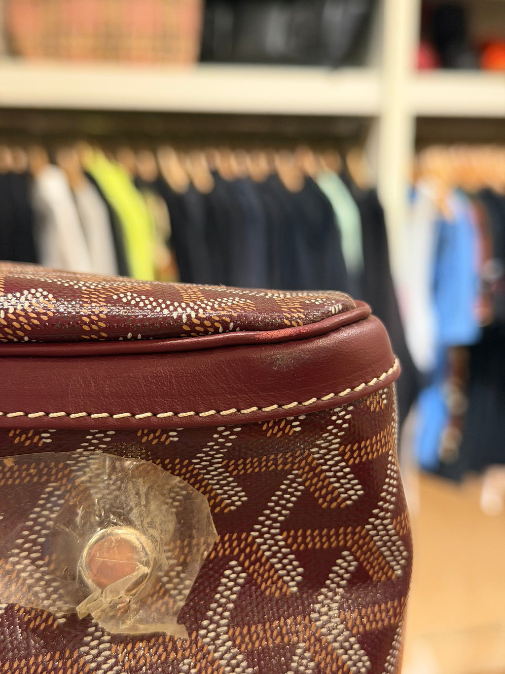 Goyard Croisiere 45 Crossbody Burgundy Duffle Bag