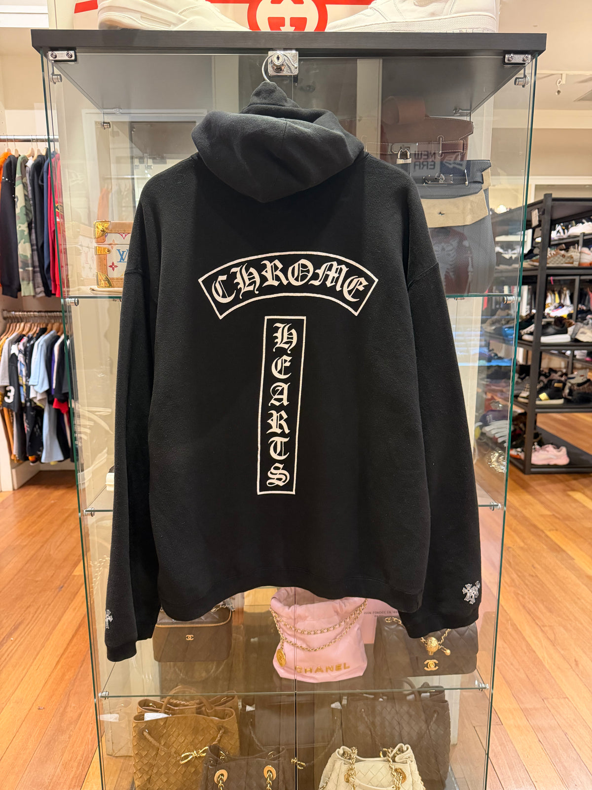 Chrome Hearts 1/1 Cross Patch T-Bar Hoodie