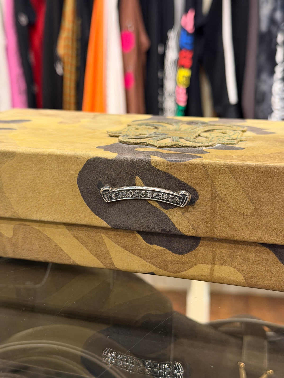 Chrome Hearts Camo Fleur Leather 6 Pair Sunglasses Case