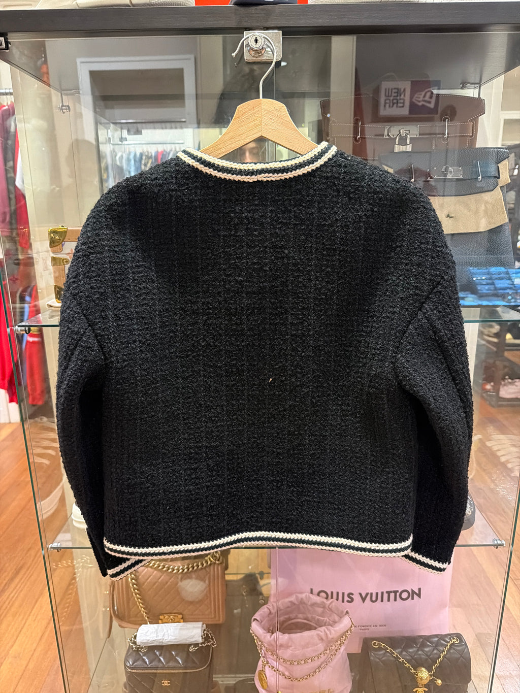 Gucci Embellished Buckle Tweed Wool Jacket
