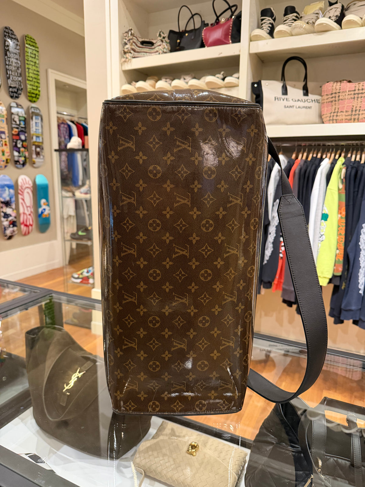Louis Vuitton Monogram Glaze Keepall Bandouliere 50 Duffle Bag