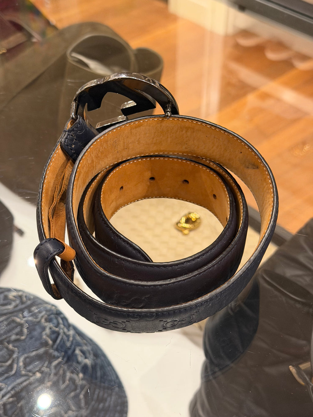 Gucci Interlocking GG Belt - Navy