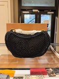 Cholé Summer Banana Raffia Logo Bag