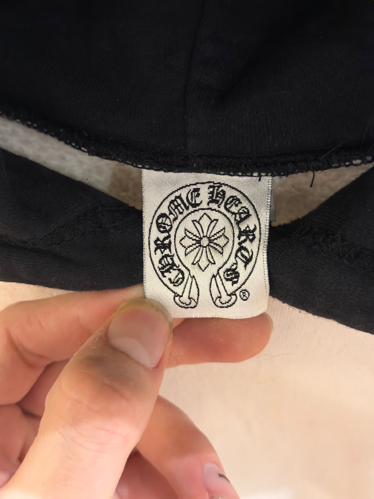 Vintage Chrome Hearts Embroidered T-Bar Logo Raglan Hoodie